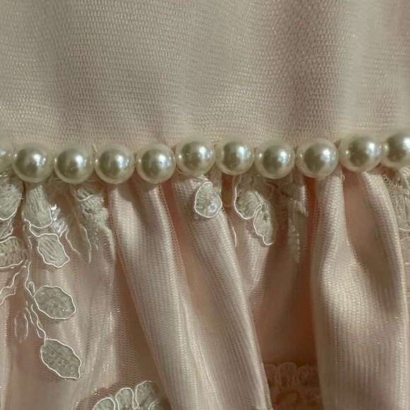 American Princess Pink Floral Dress with Pearl Detail - Picture 2 of 9